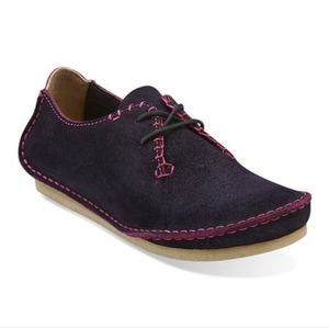 Clarks Faraway Field Oxford Moccasin Eggplant